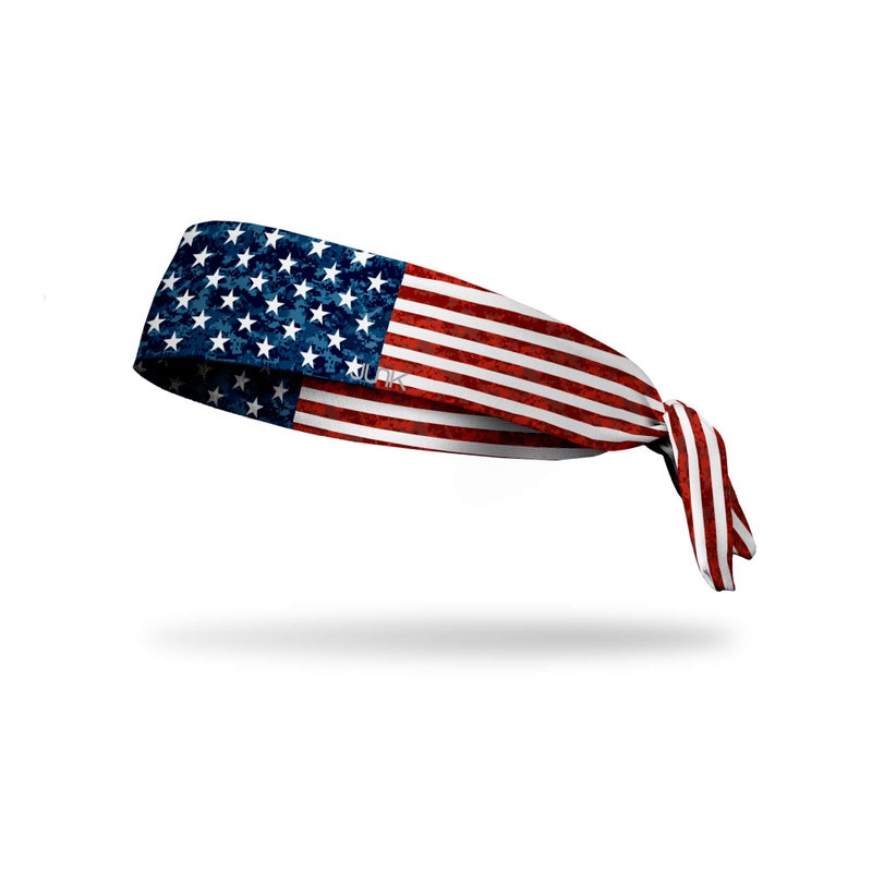 Junk Brands Pro Sport Honor Americana Collection Flex Tie Headband, Red/White/Blue - Image 1